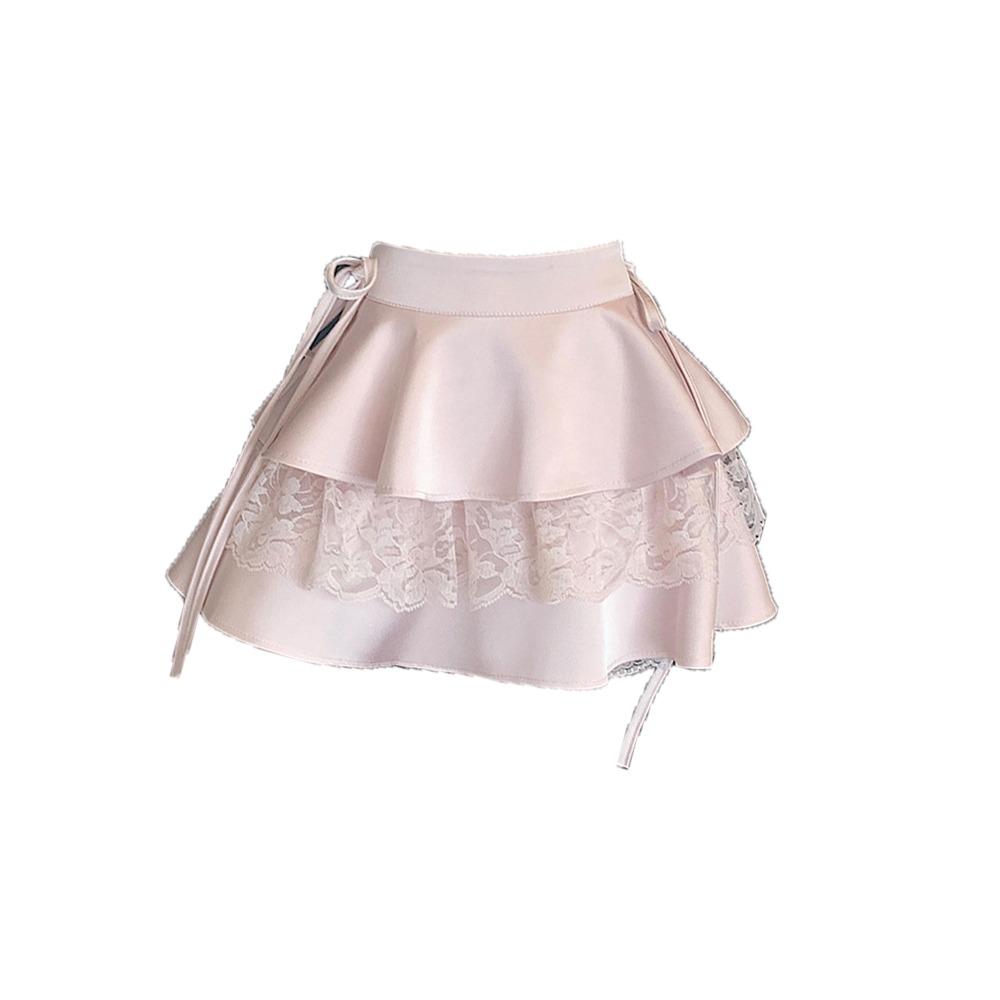 Юбка А-силуэта с высокой талией и шнуровкой, брюки-сафти, кружевные плиссированные мини-юбки, лето