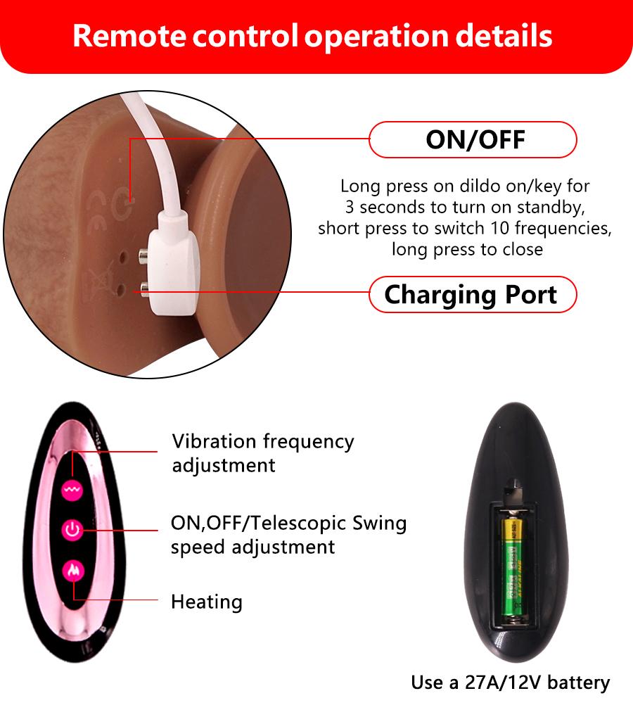 Большой фаллоимитатор, вибратор, перезаряжаемый пенис, искусственные телескопические качели с подогревом, вибраторы с дистанционным управлением для женщин, силиконовые фаллоимитаторы