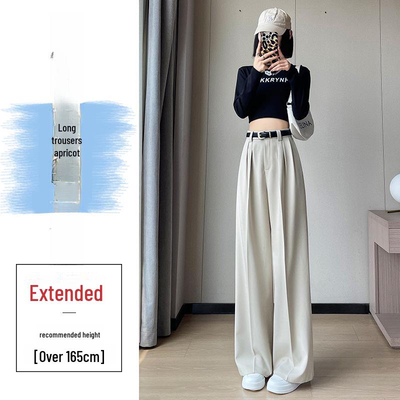 2024 Women's High Waist Wide Leg Suit Pants - Korean Fashion, Spring/Autumn, Loose & Casual Fit