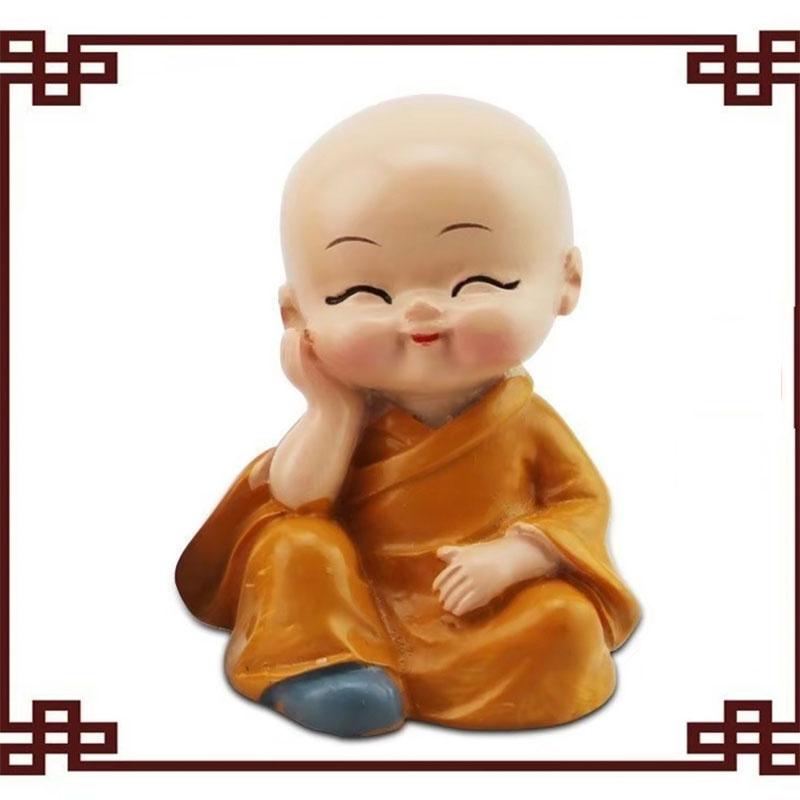 4 шт. 1 комплекта статуэток младенца Будды, кунг-фу, монаха, статуэтки, автомобильные аксессуары