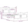 Bed Frame without Mattress Sonoma Oak 137 x 190 cm Wood Based Material