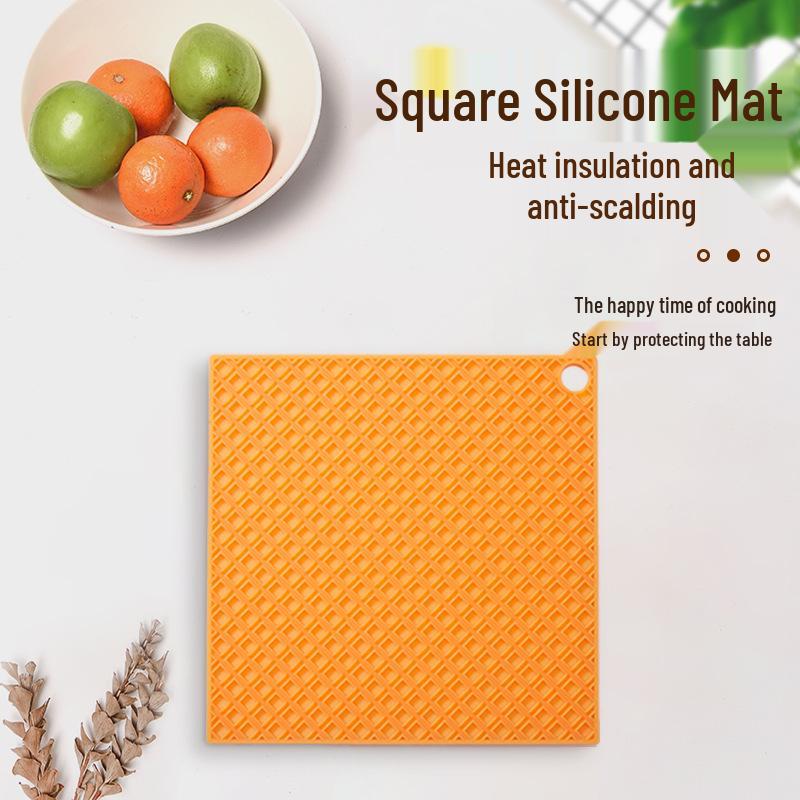 Силиконовые подставки-соты: Термостойкие, Нескользящие, Легко моющиеся, Четырехугольные Кухонные Настольные Коврики.