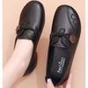 Autumn Spring Ladies Genuine Leather Handmade Flats Non-slip Shoes Women Loafers Casual Shoes Mother Soft Comfortable Shoes