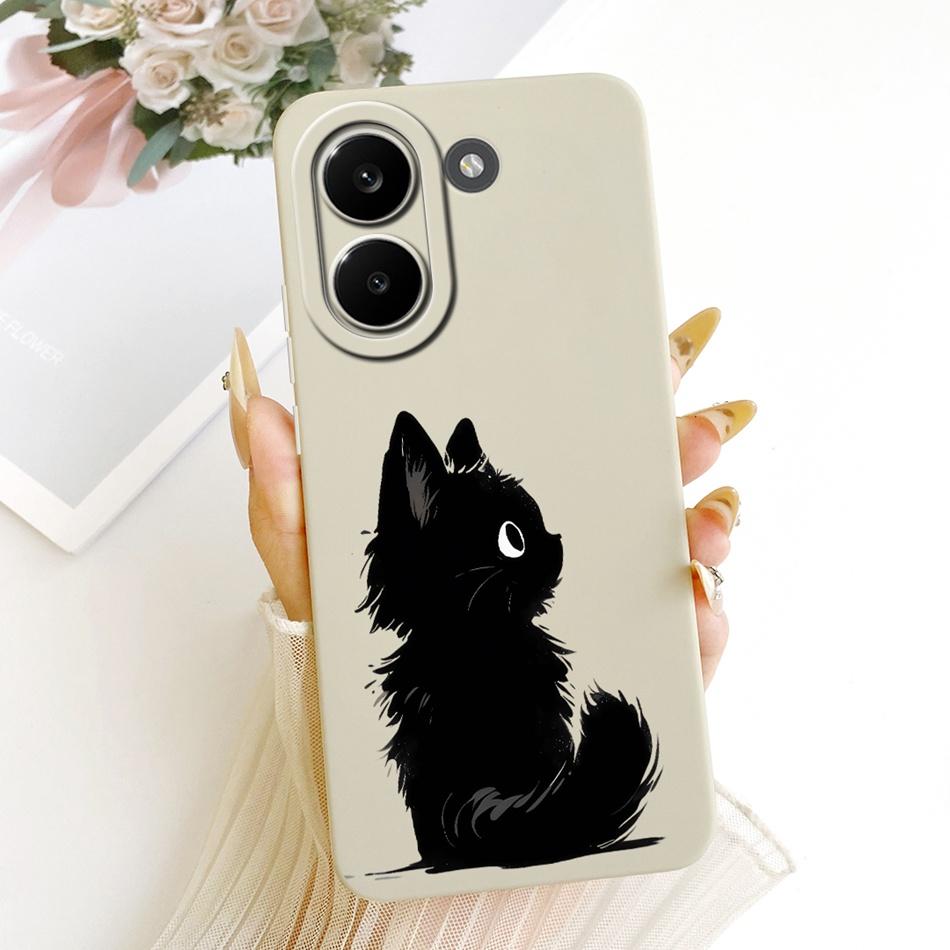 Для Xiaomi Poco X8 Pro / X8 Pro Max Милый Кот Цветок Мультяшный Чехол для Телефона Для Poco X8Pro X 8 Pro Max 5G Мягкий Силиконовый Чехол Защитные Бортики