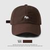 New embroidered little fox baseball cap for men and women to deepen the wide brim and show the face, small peaked cap spring and summer versatile