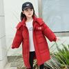 Детская куртка-пуховик, средней длины, модная, хлопковая куртка для мальчиков, зимнее толстое теплое пальто для девочек
