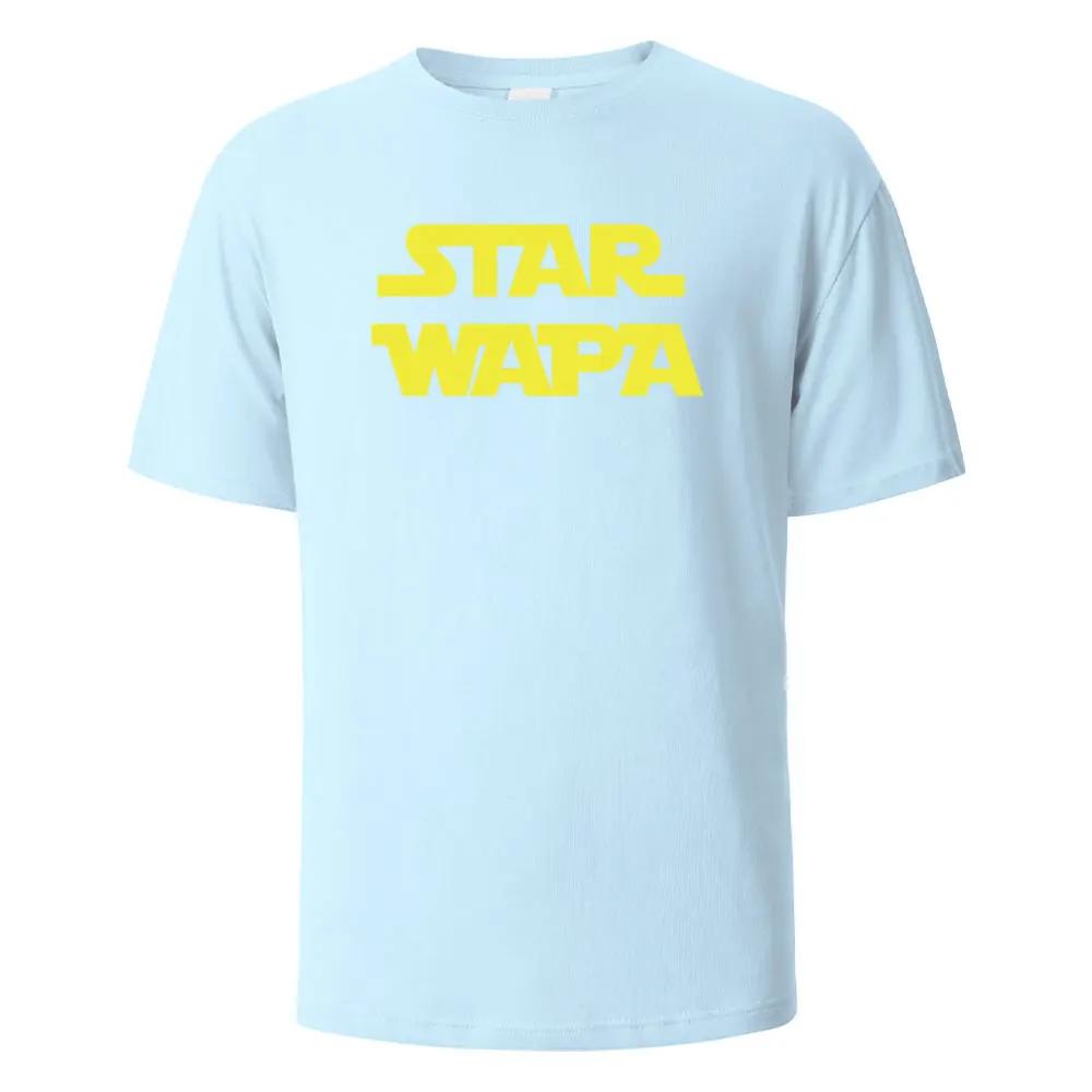 STAR WAPA Printing‘s T-shirt Casual Breathable Tshirts 100% Cotton Funny Tops Street Oversized T-Shirts For UnisexO-neck