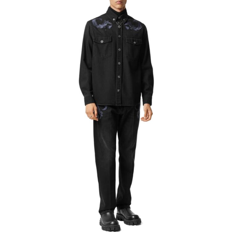VERSACE Denim Jacket Men's Black 1013915-1A09784-1D510