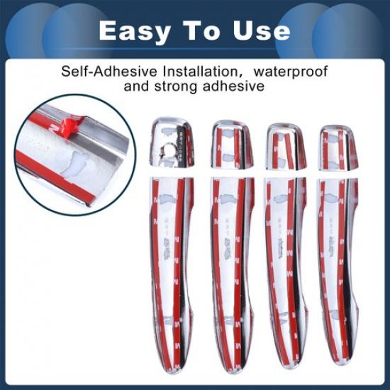 Car Door Handle Cover Trim Side Door Handle Cover For Nissan Rogue Silver Tone