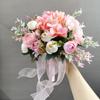 Artificial Roses Flowers Hydrangea Camellia Wedding Bouquets for Bride Bridesmaid Bridal Bouquet for Rustic French Vintage Formal Wedding Home Decor