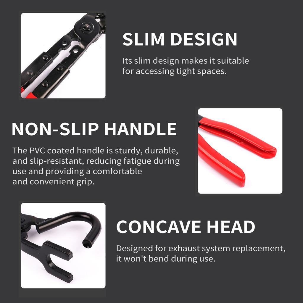 Exhaust Hanger Removal Pliers, Heavy Duty Exhaust Hanger Removal Tool Compatible with All Exhaust
