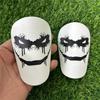1 Pair Mini Soccer Shin Guards Cartoon Anti-slip Kids Teens Adults Players Miniature Shin Pads Protectors Football Games Protective Equipment