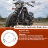 Motoforti 52In Hydraulic Front Brake Line Kit for Harley Dyna No.45112-08 Silver Tone