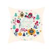 Peach Skin Christmas Print Pillow Case Cartoon Animal Home Sofa Cushion Cover Bedside Bedroom Pillow
