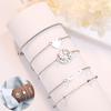 Creative Retro Hollow Map Love Lucky 8 Word Bracelet Set Fashion Jewelry Gifts