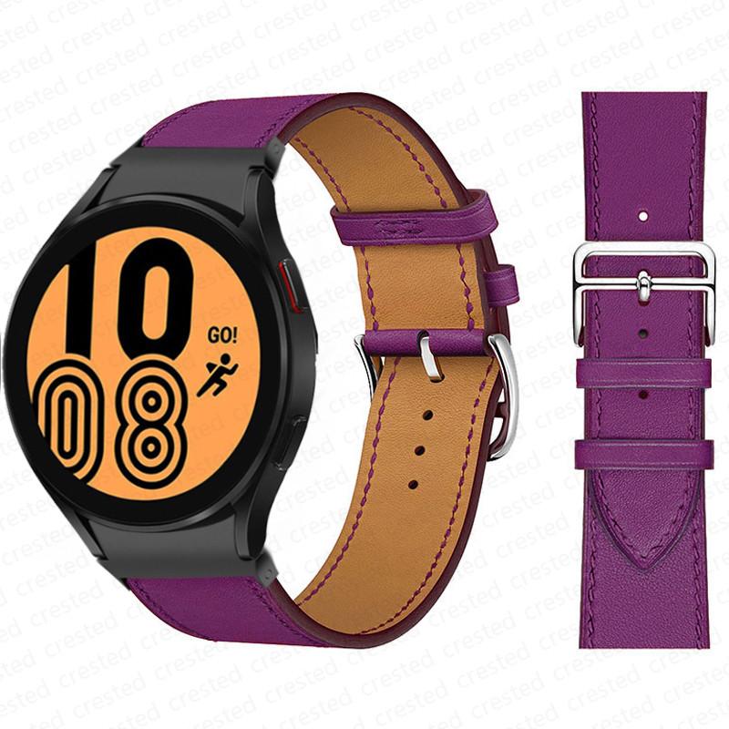 20mm Band For Samsung Galaxy Watch 6 4 classic/5 Pro 44mm 40mm 47mm 43mm 45 No Gaps Leather Bracelet Correa Galaxy Watch 6 Strap