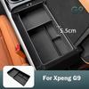 Для Xpeng G9 2025-2025 Ящик для хранения в подлокотнике Ящик для хранения в центральной консоли Центральный нижний лоток Органайзер для силикагеля Аксессуары