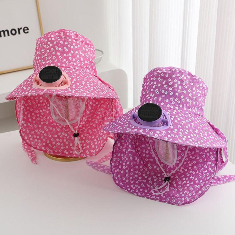 Breathable Solar Fan Cap USB Charging Cooling Fan Hat Sunscreen Cap Sun Cap Outdoor Activities