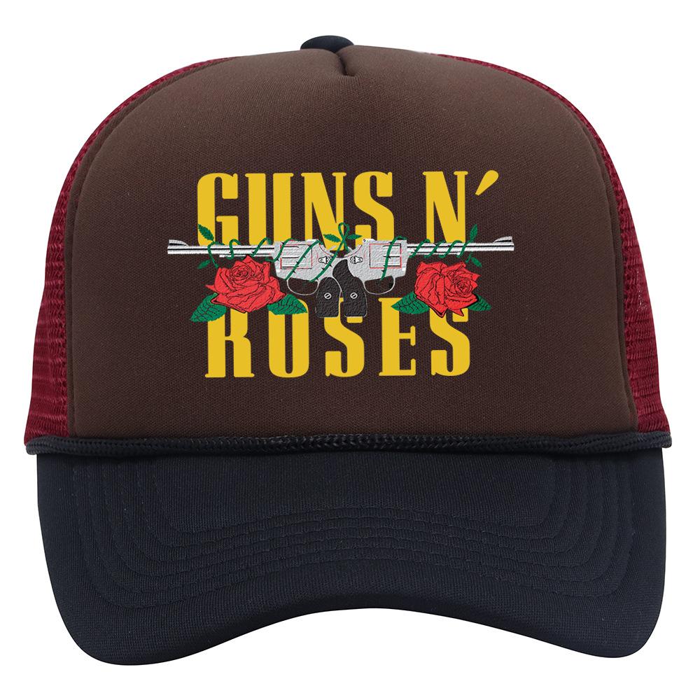 Guns n roses net cap alphabet print baseball cap breathable couple visor American truck hat tide