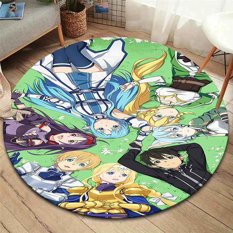 Круглый ковер Vortex Crossing Gate, Ковер для гостиной, спальни, дивана, игровой комнаты, Декор, Нескользящий коврик для пола