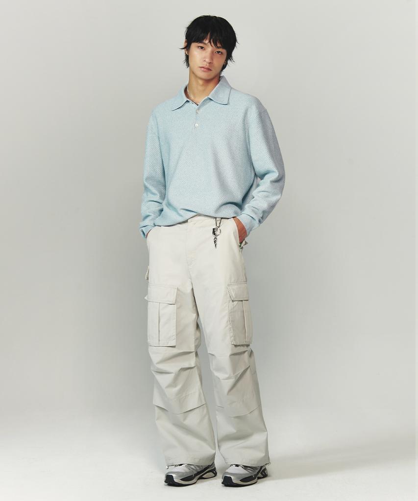 INTEMPOMOOD Fw Combat Pocket Cargo Pants_Light Grey