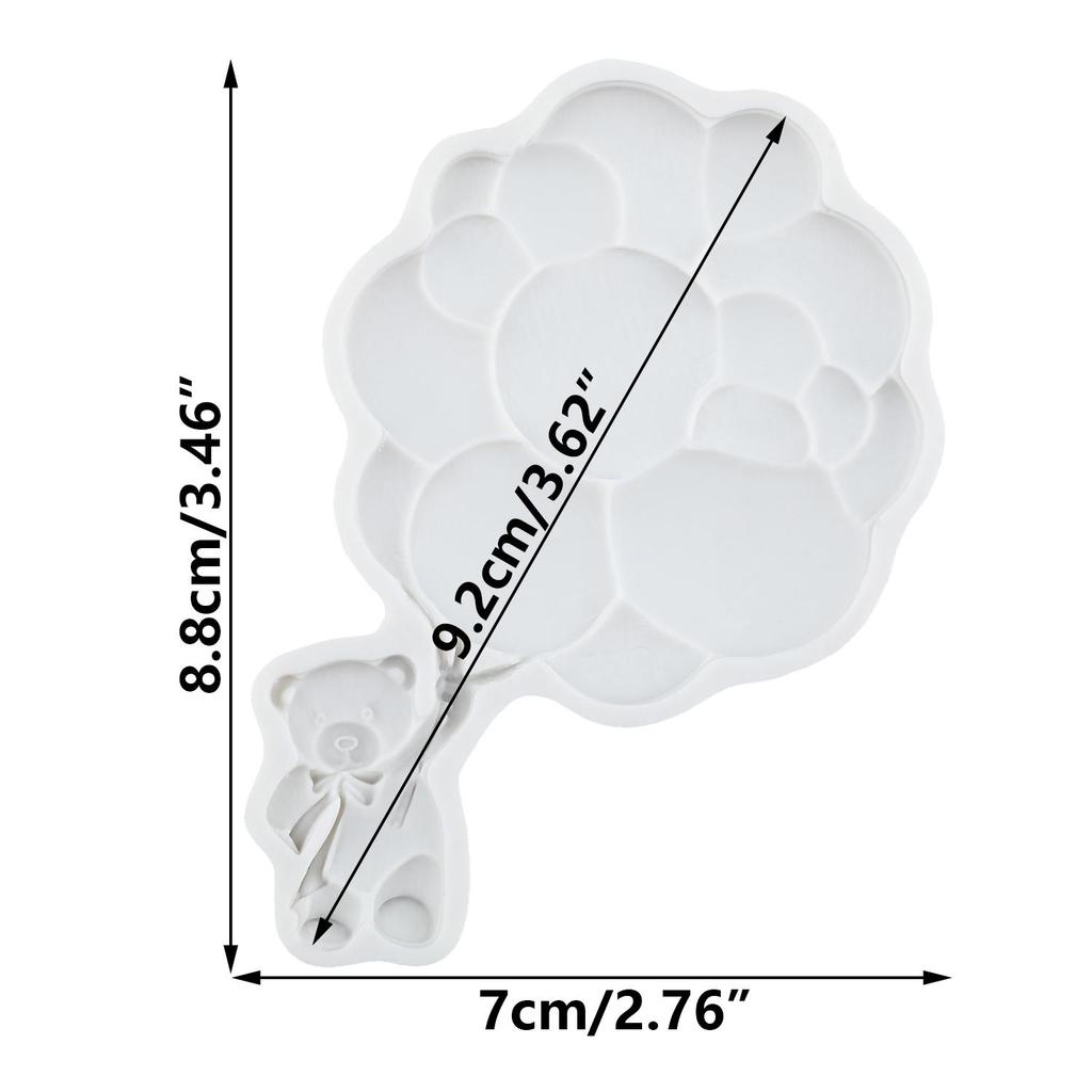 Bear Balloon Silicone Mold Balloon Fondant Molds Cake Decorating Tools Cupcake Topper Candy Resin Clay Chocolate Gumpaste Mold