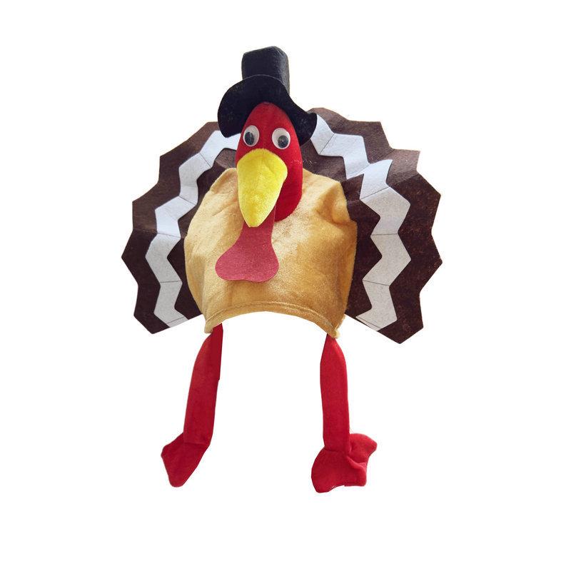 Thanksgiving Cartoon Turkey Plush Hat Decoration