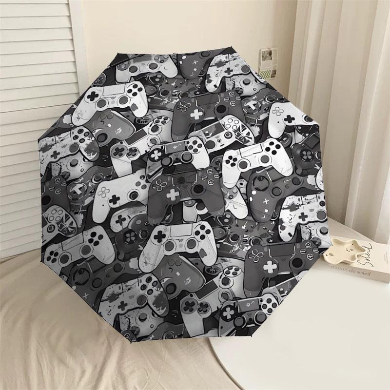 1 шт. Зонт с рисунком в виде геймпада, Автоматическое открытие и закрытие, Высококачественный дорожный зонт, c1128045