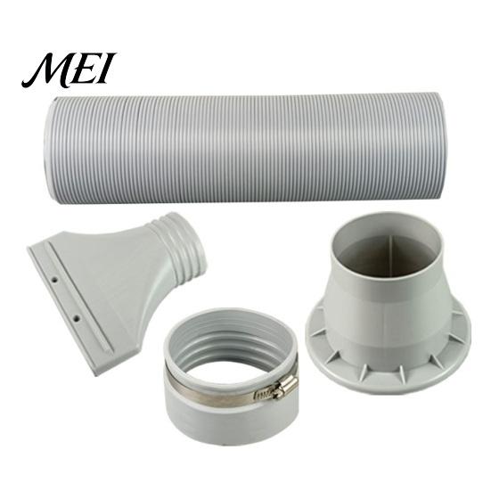 100mm Exhaust Pipe Adapter Air Conditioning Hose Adapter, AC Window Seal Flat Vent Kit Removable Plate for Casement Skylight Windows, Connector