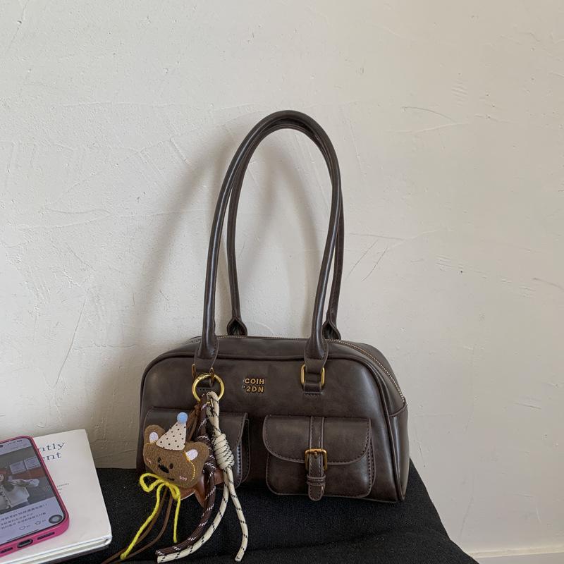 Популярная в этом году женская сумка-бостон большого объема, новая осенне-зимняя, в стиле ретро, на плечо, подмышку, для поездок на работу, сумка-подушка