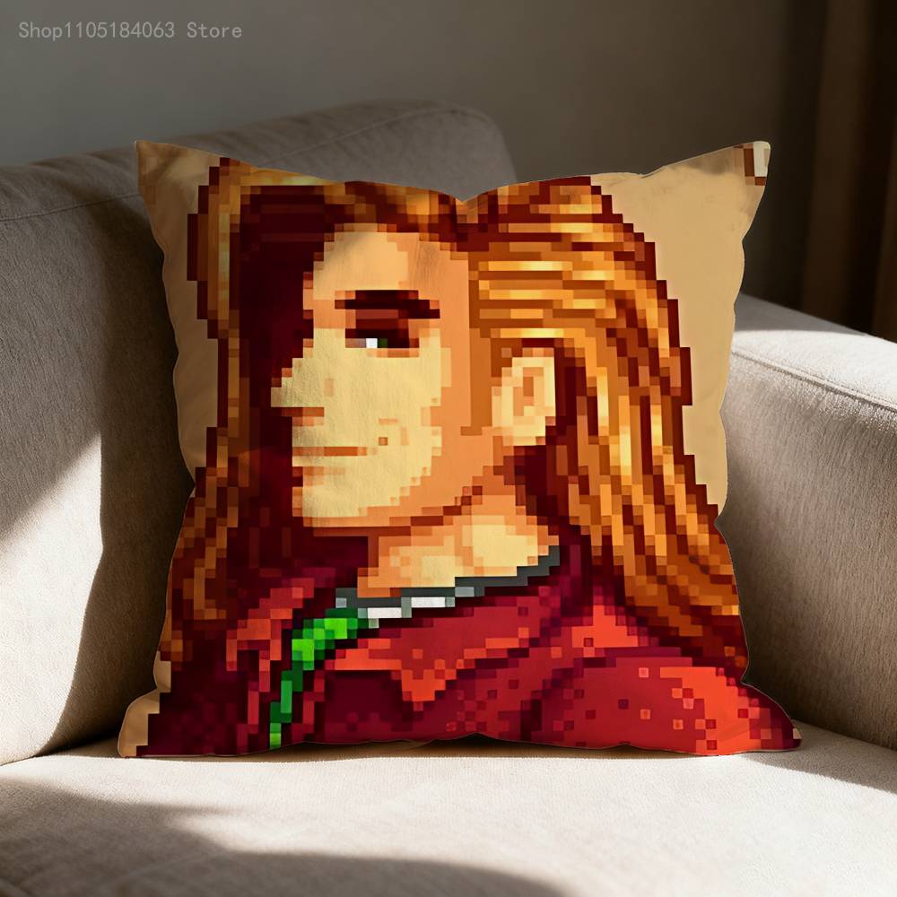 Наволочка Alex Haley S-Stardew V-Valley Для 45X45См 55X55 См 30X30 См Квадратная Наволочка для Автомобильной Подушки Декор Домашней Спальни Подарок