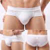 Men's Sexy Mesh Modal Triangle Underwear Breathable Solid Briefs Underpants