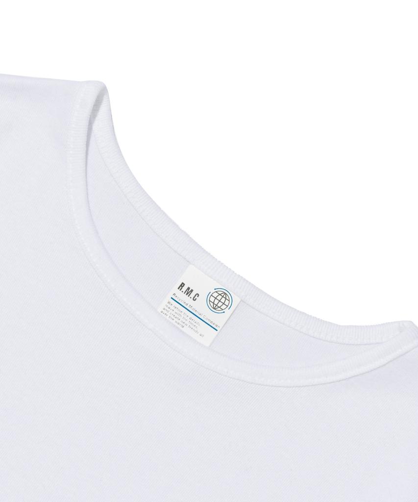 SEOUL APPAREL Side Seoul Logo Crop Short Sleeve T-Shirt (White)