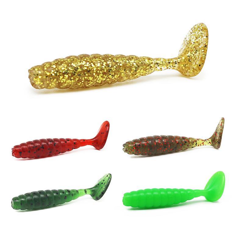 Мягкая приманка для рыбалки на открытом воздухе Flukuation T-tail (4 см/1,4 г) 20 штук приманок