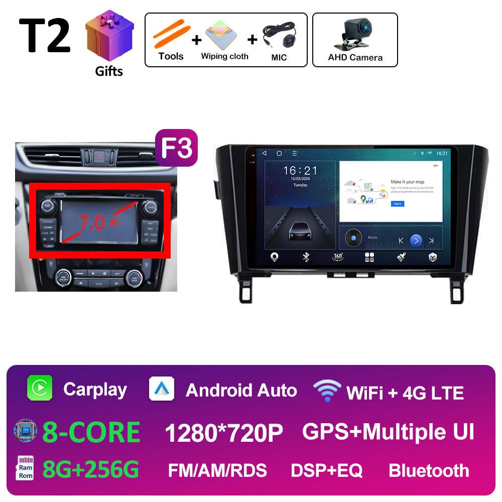 10,1-дюймовый Android 14 автомобильный видео для Nissan Qashqai J11 X-Trail 3 T32 2013 2014 2015 2016 2017 Радиоплеер DSP стерео автоинструменты