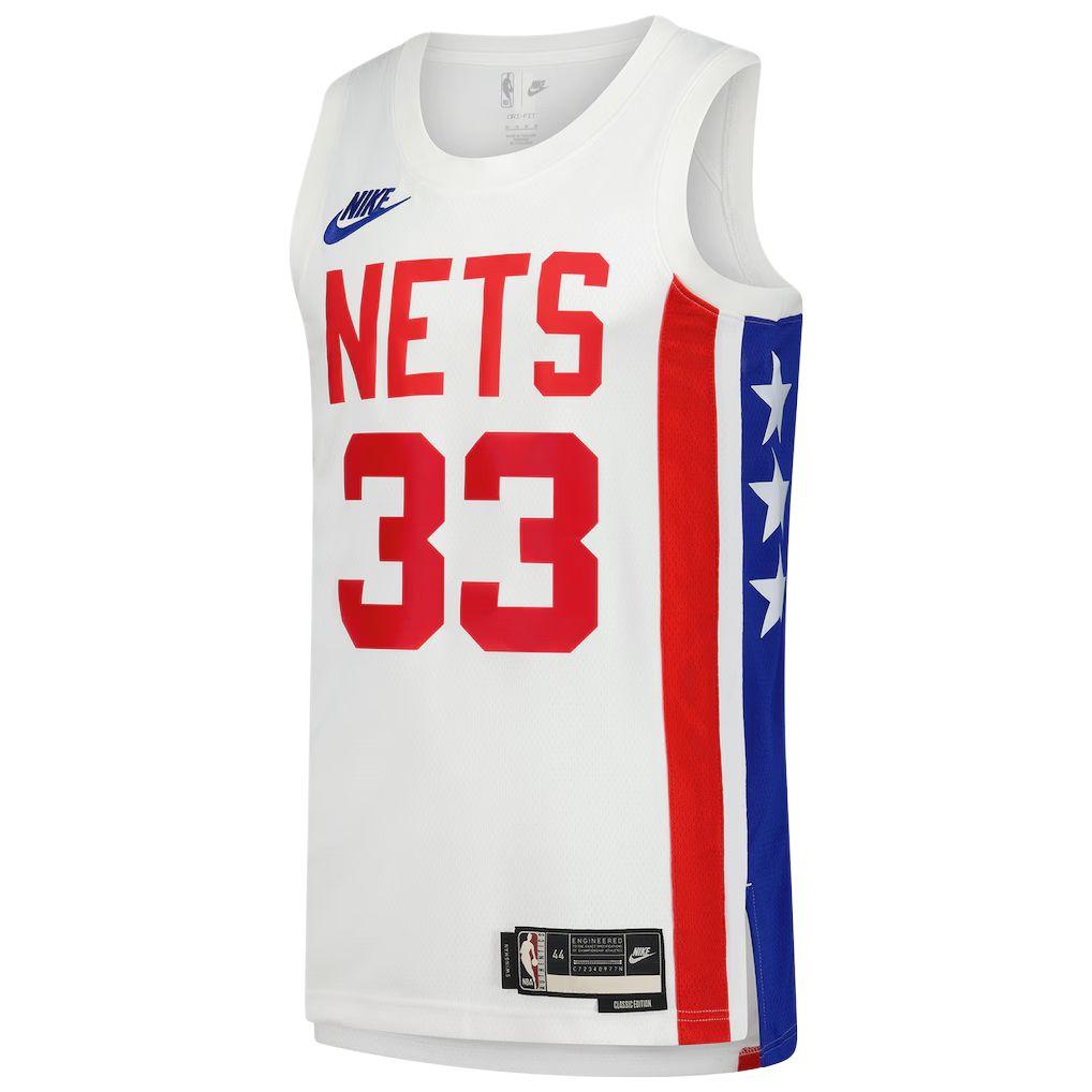 Nike Dri-Fit НБА Сезон 22-23 Бруклин Нетс Клэкстон Фан-версия Игровая майка Мужские Топы DO9485-100