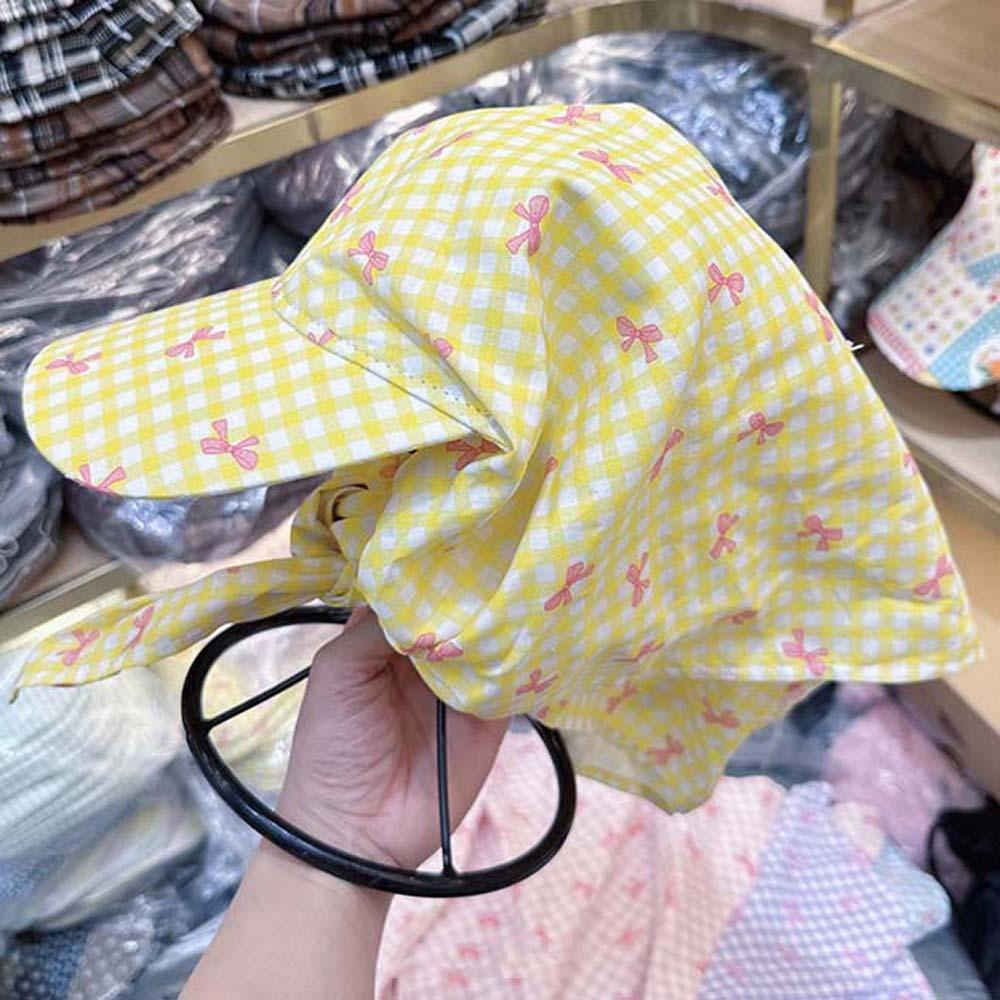 Bow Scarf Peaked Cap Rural Style Strappy Bandana Cap Fashion Headscarf Baseball Hat  Outdoor