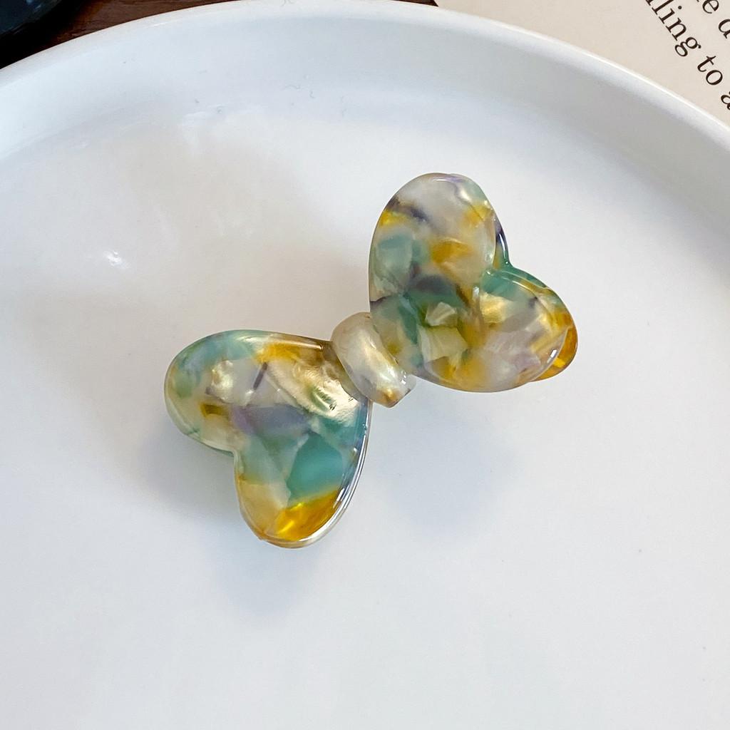 Очаровательная разноцветная заколка для волос с бантом в виде сердца для женщин Стильные и универсальные аксессуары