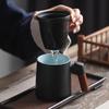 420ml Ceramic Mug with Wooden Handle Tea Water Separation with Lid Office Filter Mug