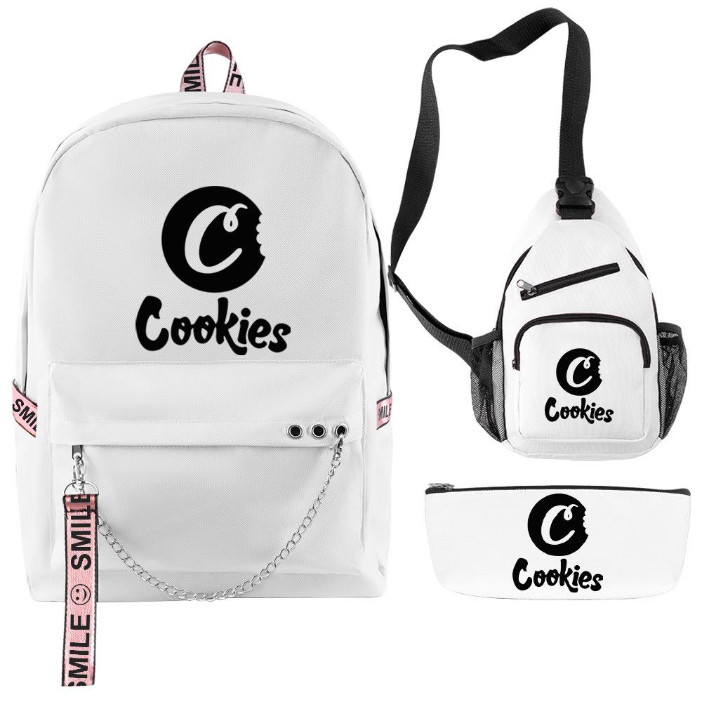 Cook 3D Digital Color Printing Set Oxford Cloth Waterproof Backpack Student Bag