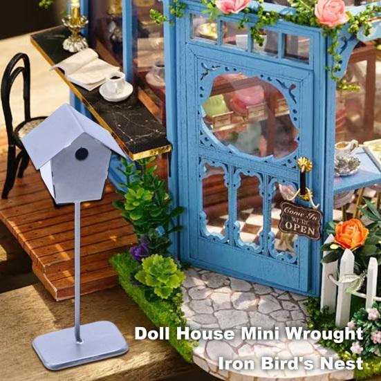 Мини-железный скворечник, реалистичный усилитель сцены, микропейзаж, кукольный домик, поле, деревенская сцена, моделирование скворечника