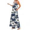 Женское весенне-летнее повседневное модное длинное платье с регулируемыми подтяжками и принтом