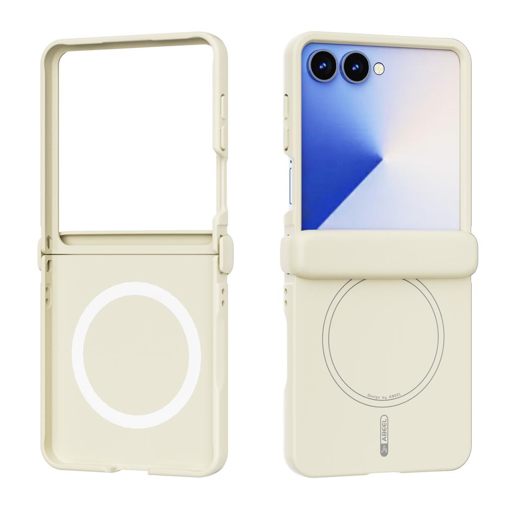 Чехол 3-в-1 из жидкого силикона, невидимый, для Samsung Galaxy Z Flip 7 Flip7, с магнитом, для беспроводной зарядки, ударопрочный, защитный