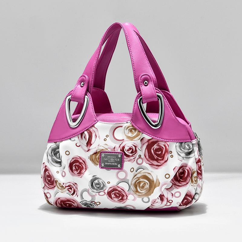 Retro Totes Bags for Women Trendy Vintage Print Flower Handbag Female