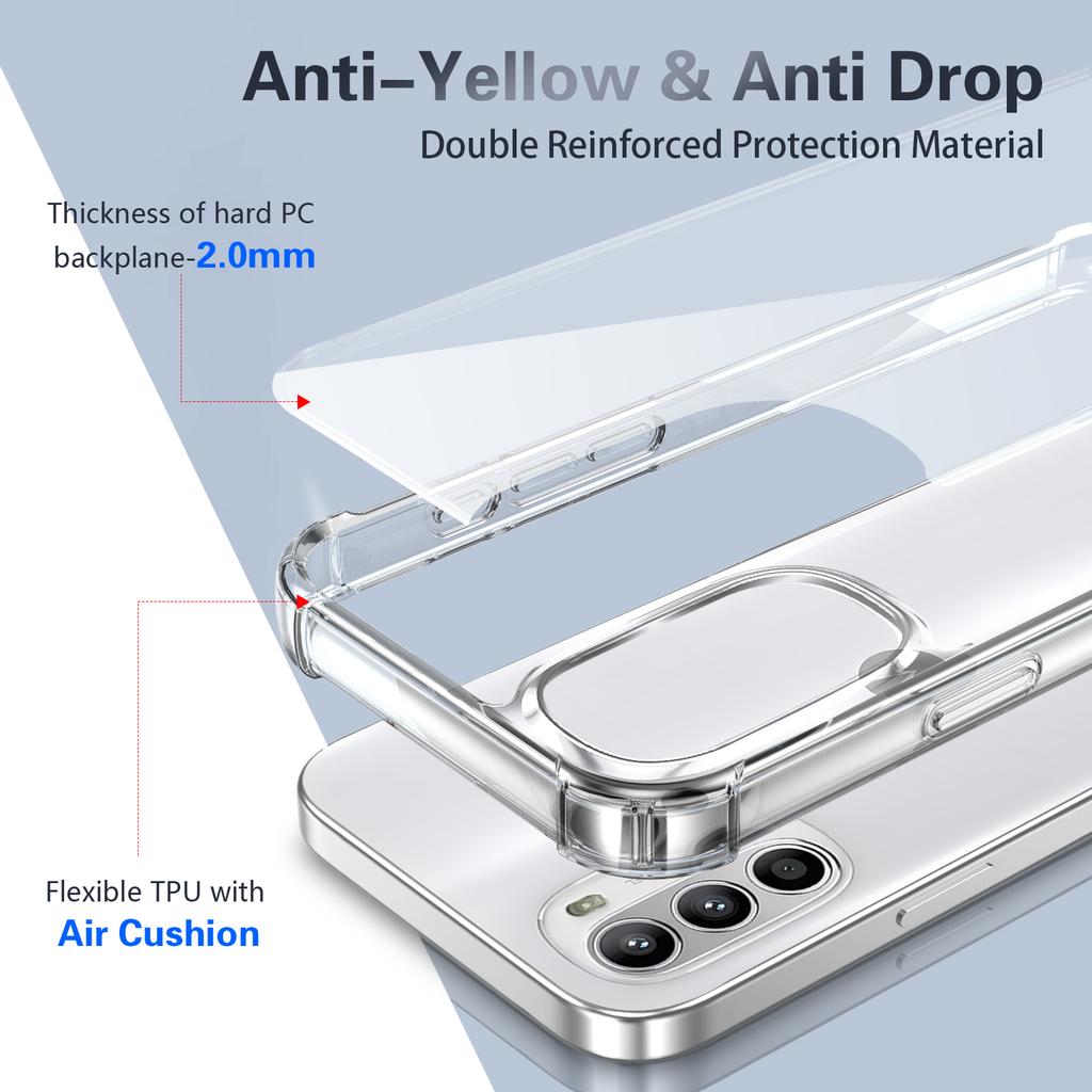 Чехол для Motorola Moto Edge 60 50 40 Pro 60S 5G Прозрачный Ударопрочный Coque для Moto G85 G86 Power S50 ThinkPhone 25 Обложка