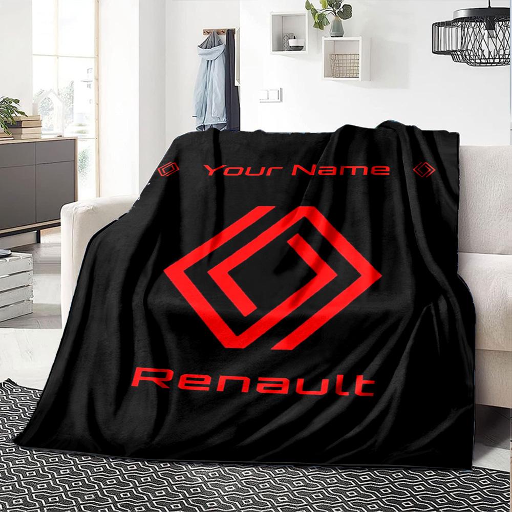 Renault Customize Your Name Blanket Cozy Customizable Blanket Soft Warm Cozy for Couch Home Decor Office Living Room for All Occasions