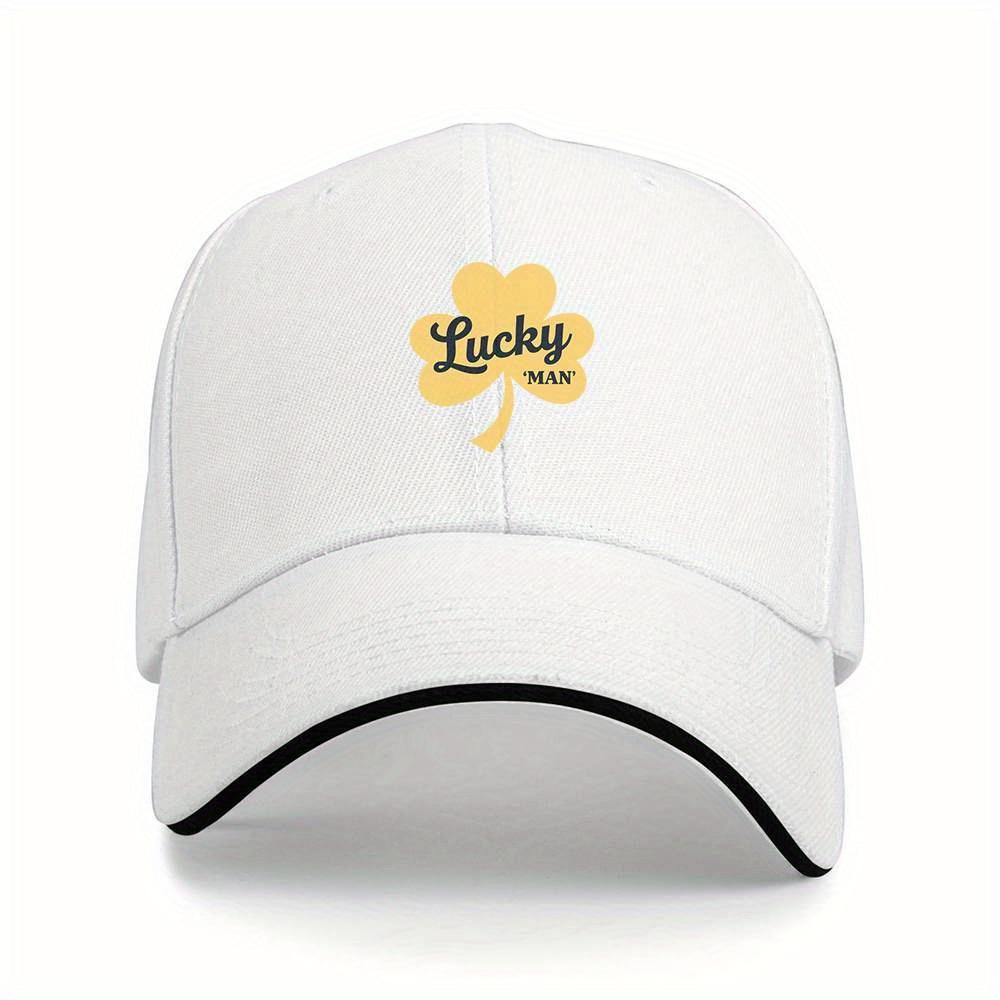 Lucky Man Shamrock Baseball Cap Adjustable Polyester Casual St Patricks Day Hat Outdoor Sports