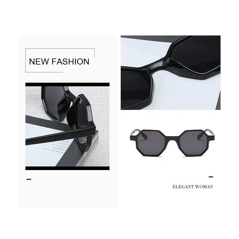 Retro Style Sunglasses UV400 Male Green Brown Polygon Ladies Sun Glasses for Men Summer New Eyewear