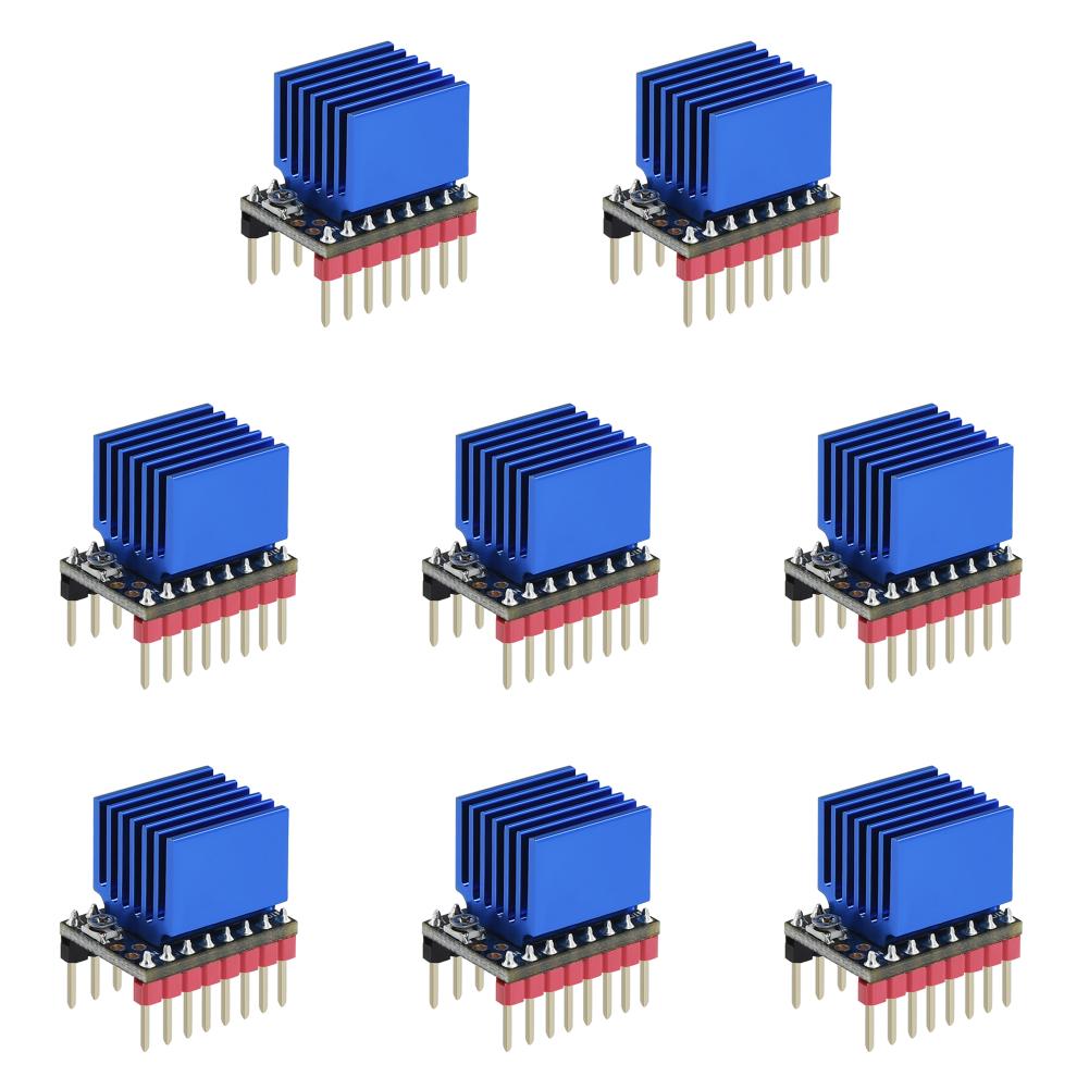 Драйвер шагового двигателя TMC2209 V2.0 UART, бесшумные шаговые джойстики с радиатором, до 256 делений для платы управления 3D-принтера