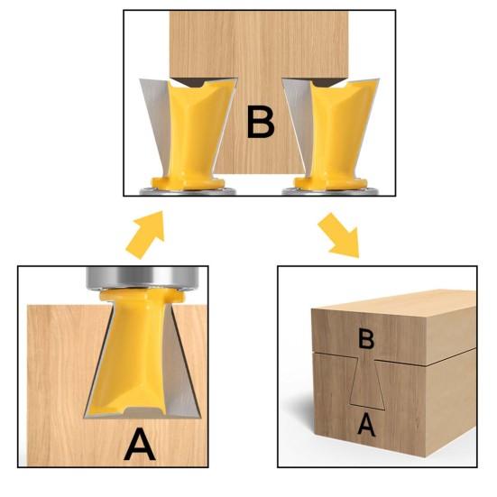 Фреза с соединением «ласточкин хвост», твердая, гладкая, термостойкая, хвостовик 8 мм, фреза «ласточкин хвост», деревообрабатывающая фреза